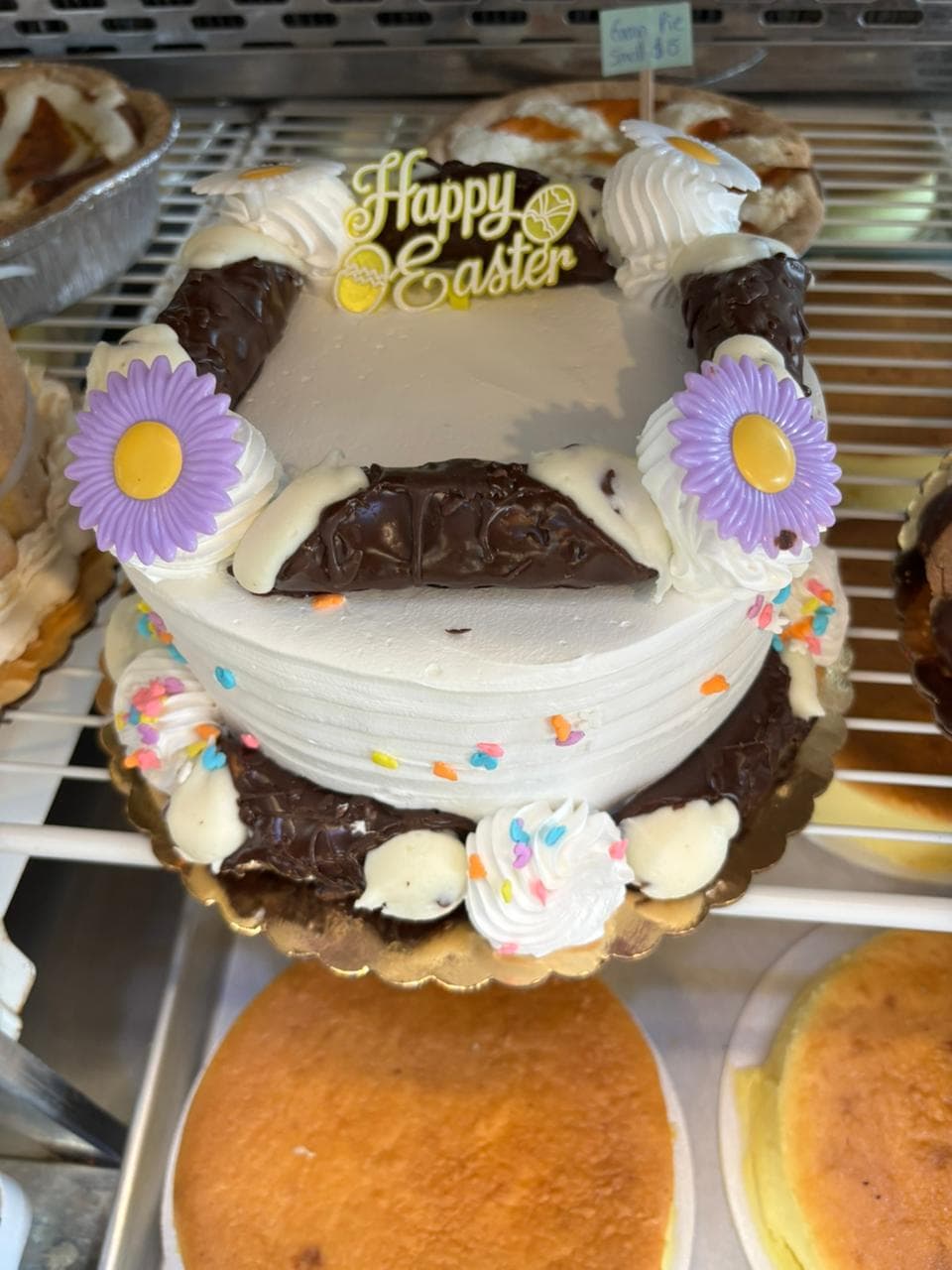 Happy Easter chocolate-filled ring cake
