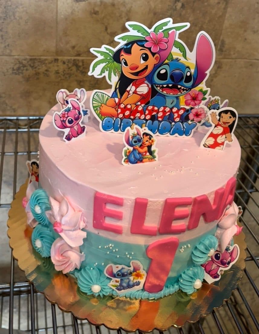 Lilo & Stitch themed birthday cake