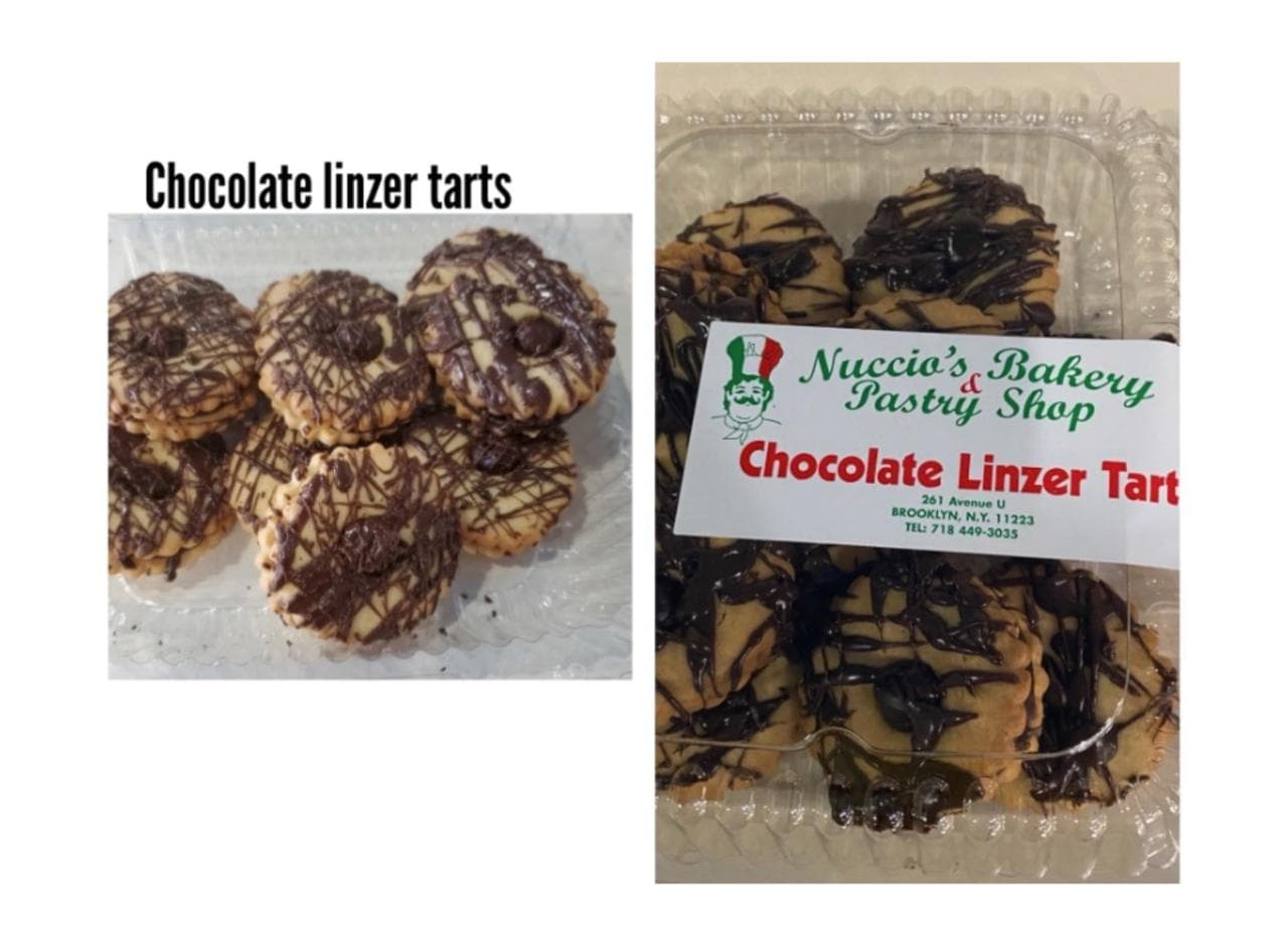 Boxed chocolate linzer tart cookies