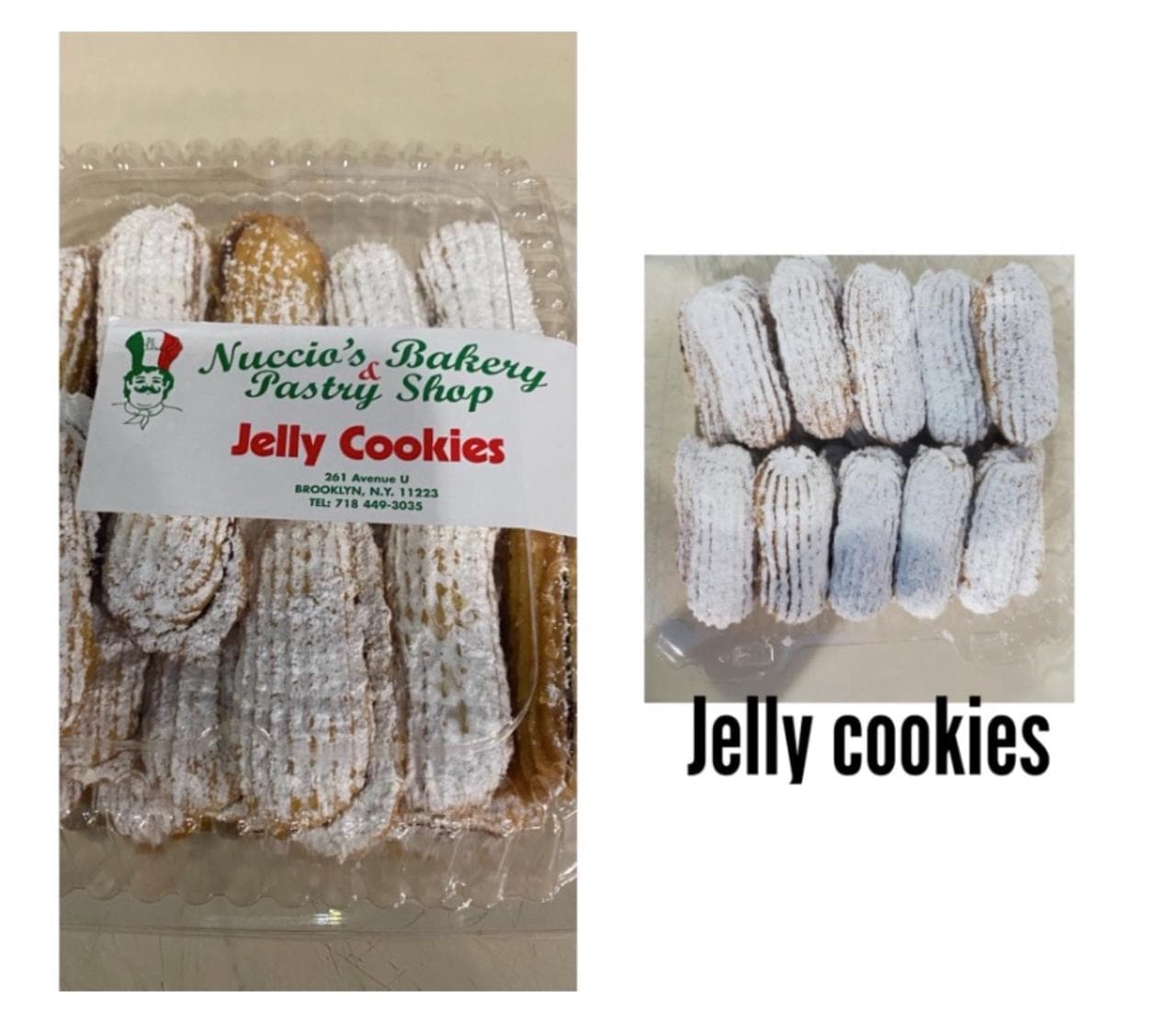 Boxed powdered jelly cookies